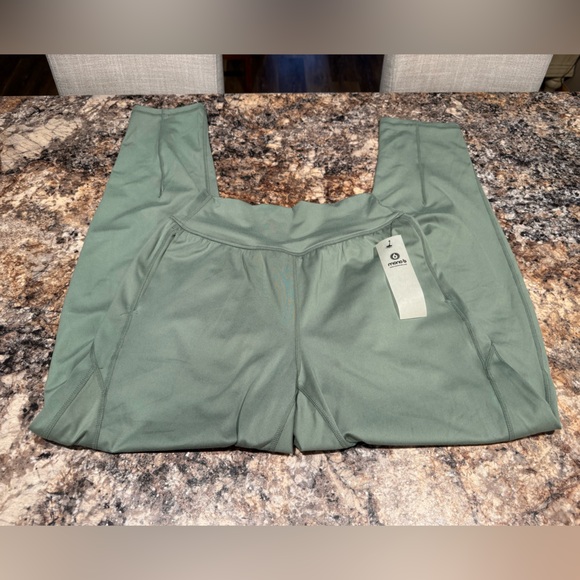 Women's Mono B Green High-Waisted Pants - Picture 5 of 6